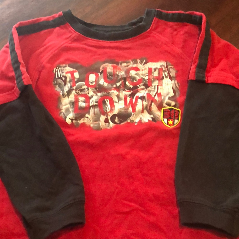 Touchdown red long sleeve shirt size 5